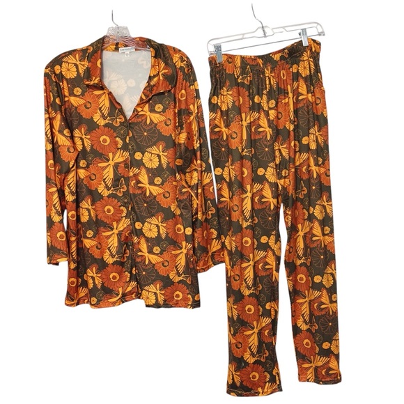 Earthbound Trading Co Retro Butterfly Floral Pajamas Size XXL 
Whimsigoth Fairy - Picture 1 of 9